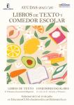 AYUDAS DE LIBROS DE TEXTO Y COMEDOR ESCOLAR 2025/26